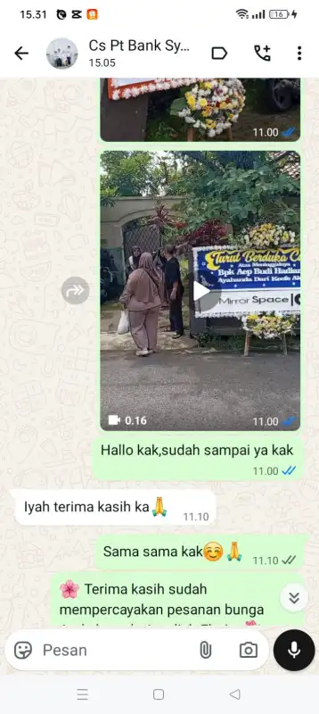 Testimonial Papan Bunga BANJARMASIN